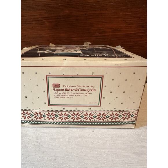 Vintage Holiday Reindeer Mugs Set of 4 Fair Isle Nordic Christmas Cocoa Bar - Picture 7 of 10